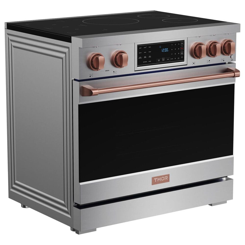 Thor Kitchen Gordon Ramsay 6.0 Cu. Ft. Professional Induction Range with Rose Gold Color Kit Assembly in Stainless Steel, , large