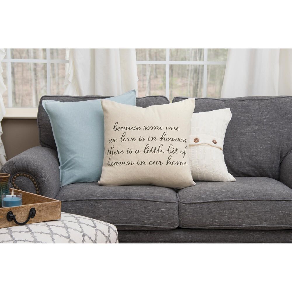 Rizzy Home Sentiment Contemporary 20&quot; Poly Filled Pillow in Natural, , large