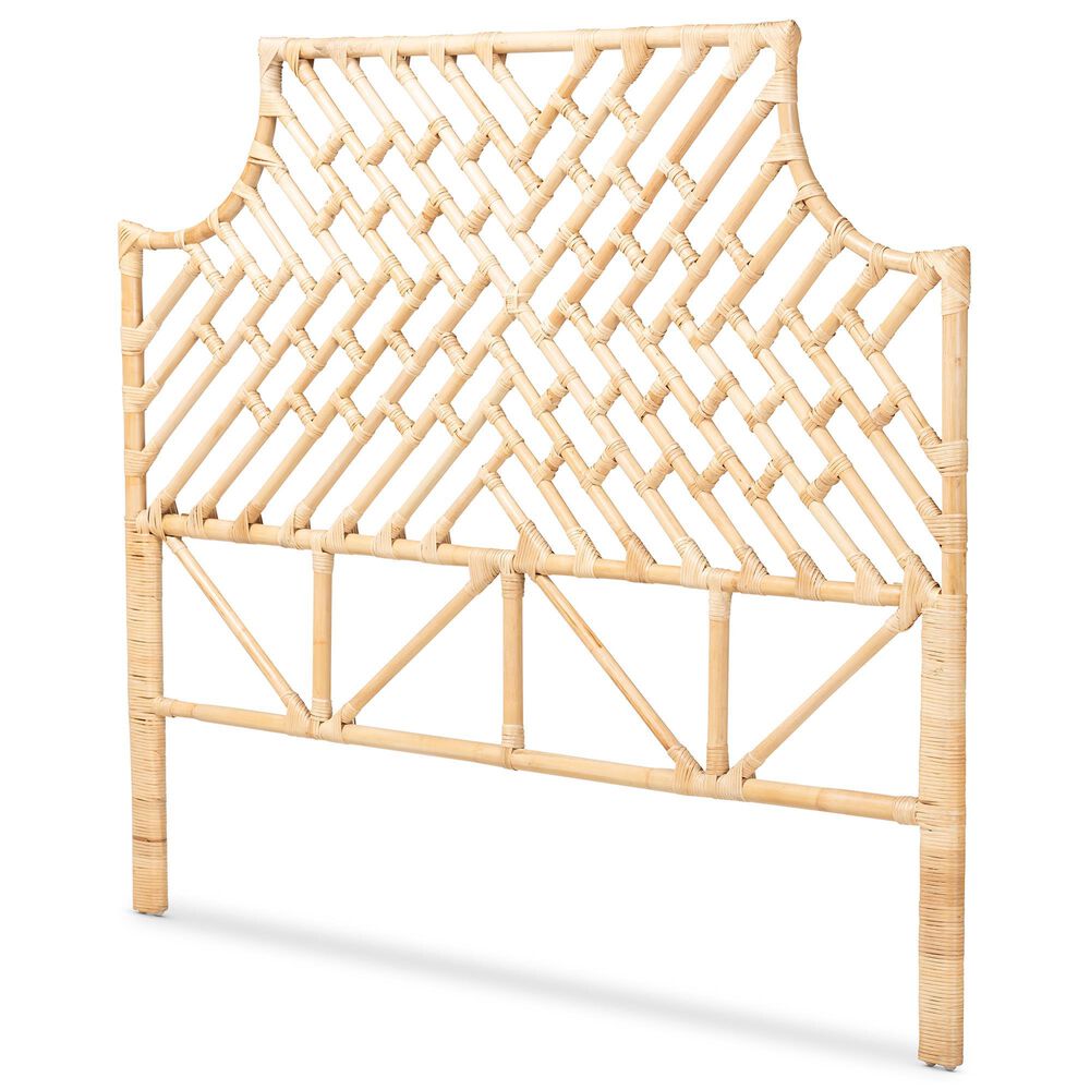 Baxton Studio Jayliah Queen Standalone Headboard in Natural Brown, , large
