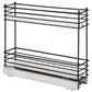 Household Essentials Glidez 2-Tier Multipurpose Pull Out/Slide Out Storage Organizer in Black, , large