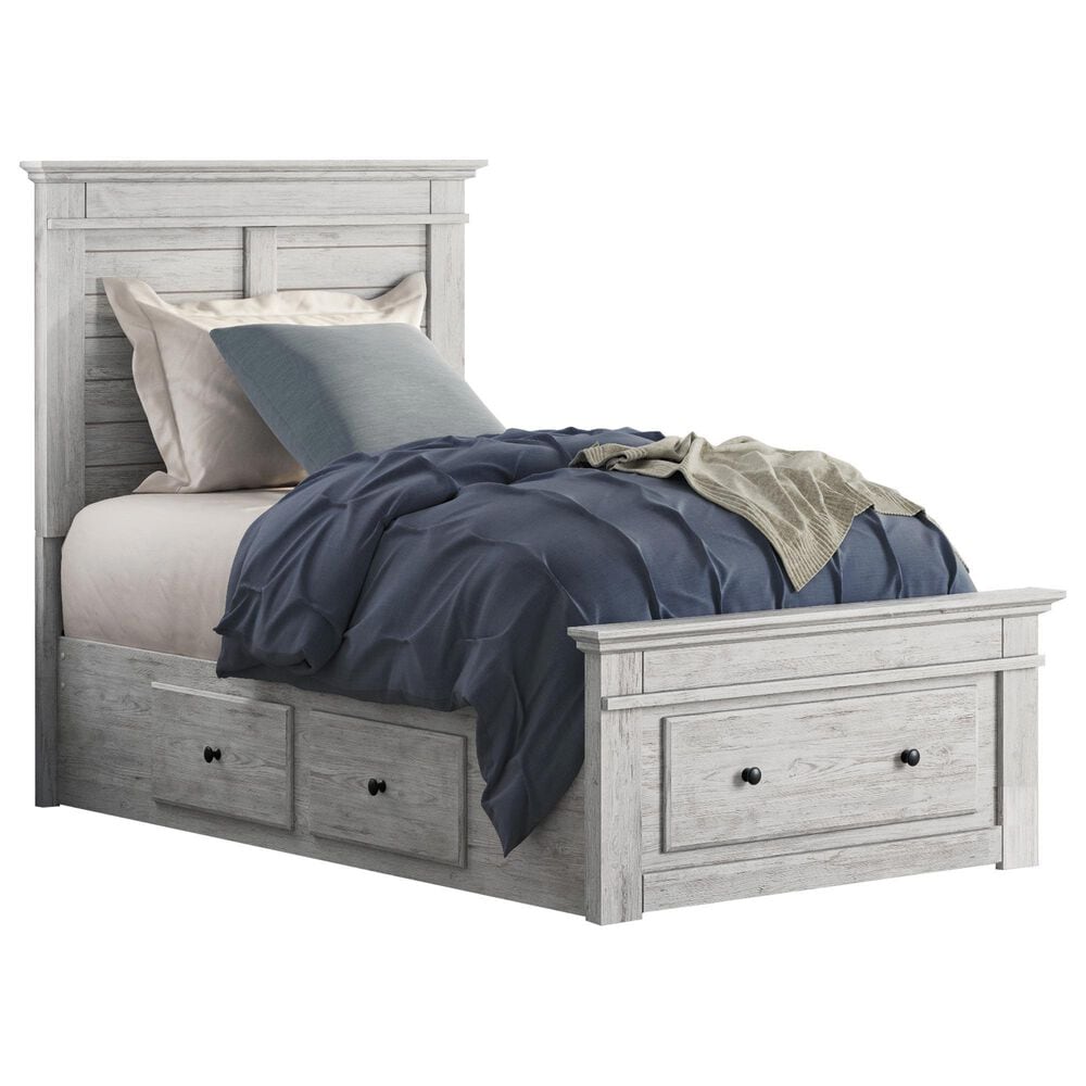 Ashley Makidern 2 Piece Twin Storage Bedroom Set with Five Drawers in Whitewash, , large
