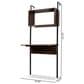 Baxton Studio Fariat Display Shelf with Desk in Walnut Brown and Black, , large