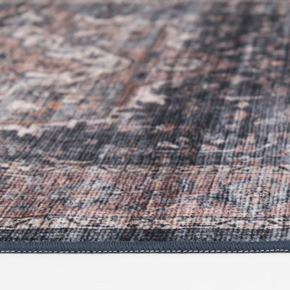 Central Oriental Rugease Velveteen Chantal Rust and Dark Grey 7&#39;6&quot; x 9&#39;6&quot; Area Rug, , large