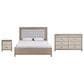 Boulder & Pine Asher King Upholstered Bed with Dresser and Nightstand in Gray, , large