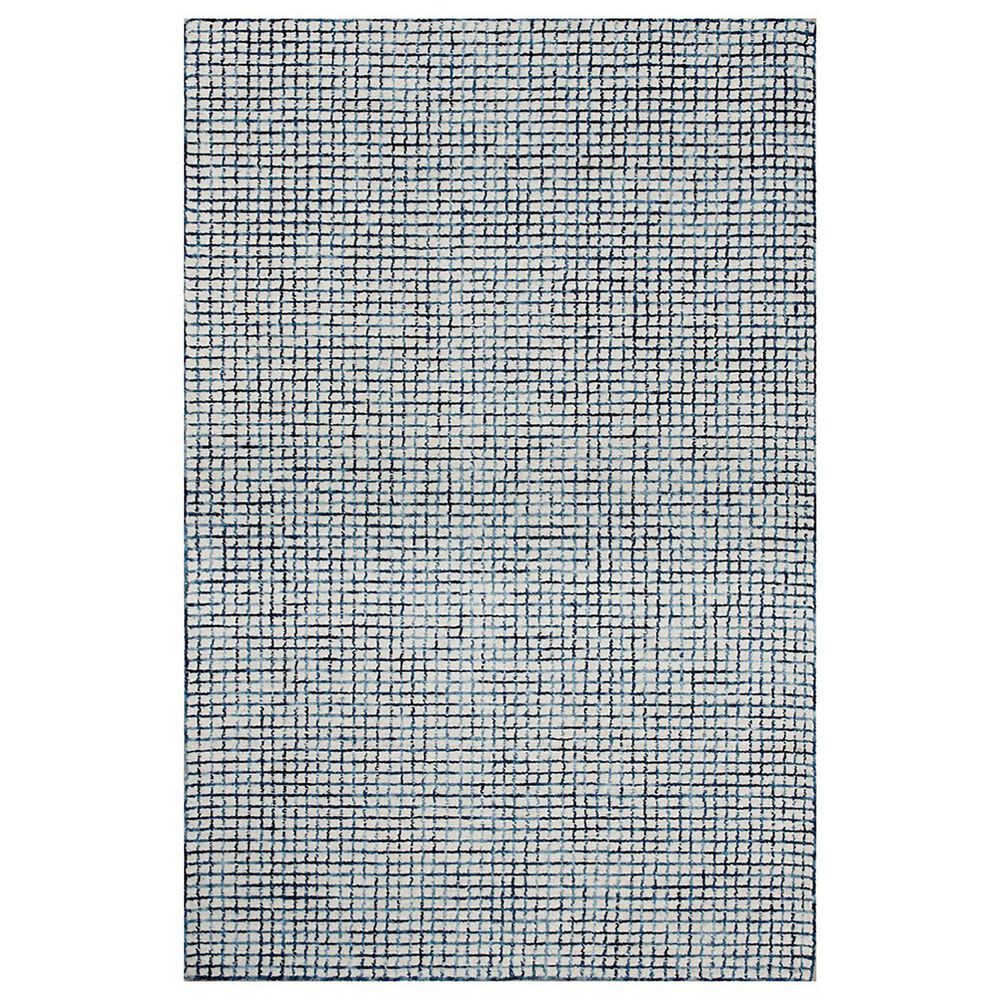 L&R Resources Criss Cross Navy and Ivory 9" x 12" Area Rug, , large