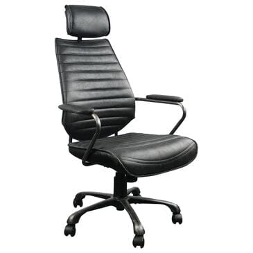 Moe"s Home Collection Swivel Office Chair in Black, , large