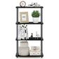 HOMLUX Turn-N-Tube 4-Tier Multipurpose Shelf Display Rack in Black and Grey, , large
