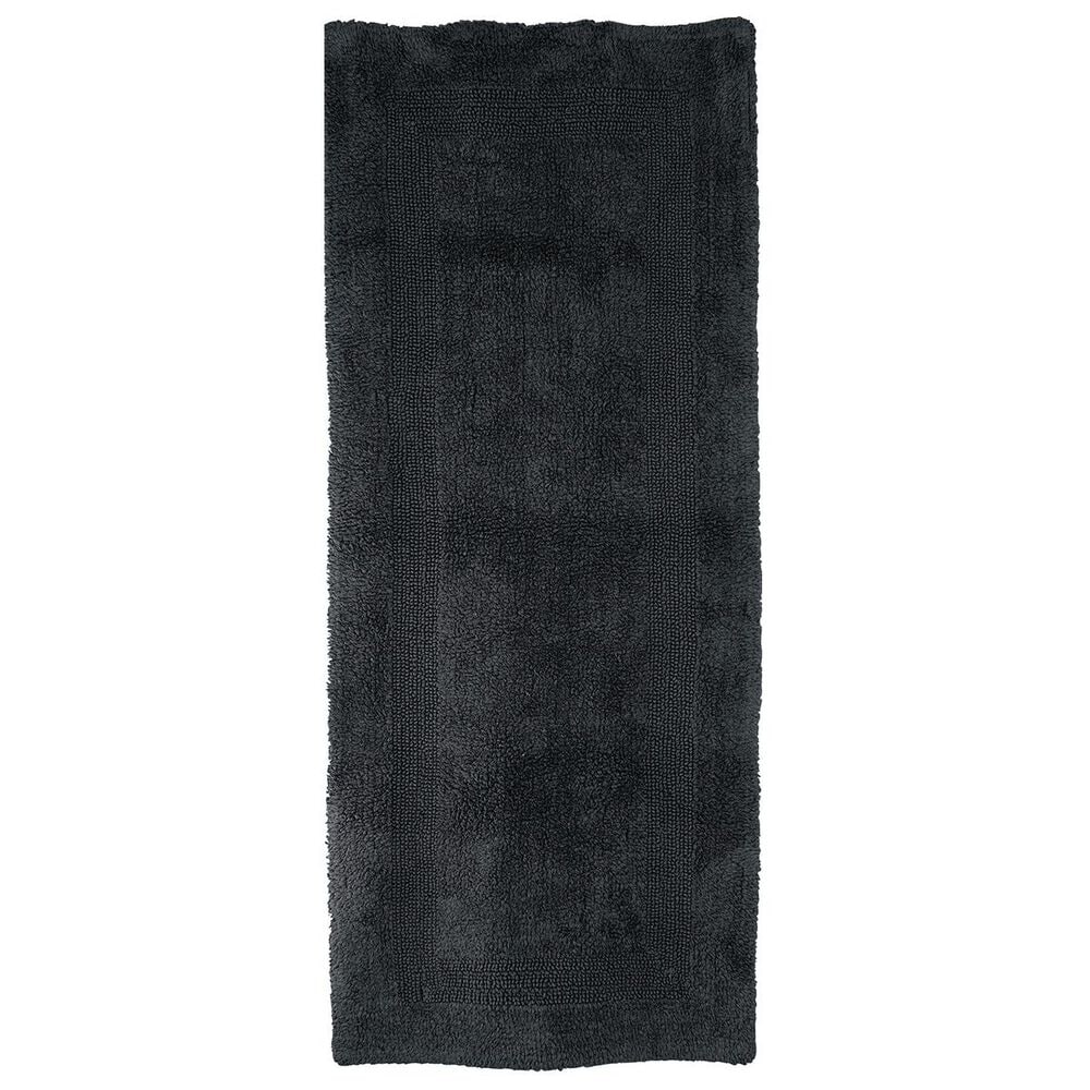 Timberlake Lavish Home 100% Cotton Long Bath Rug in Black, , large