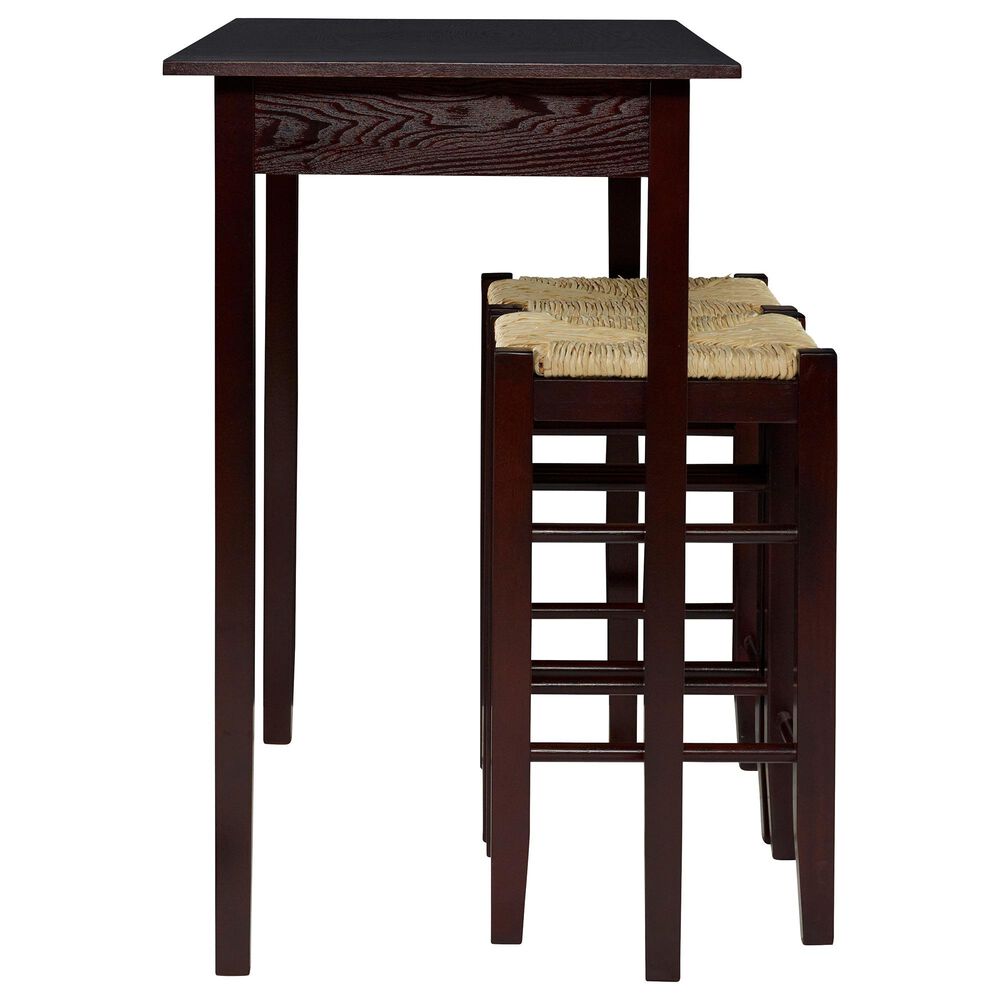 Linden Boulevard Marnie Tavern Pub Table Set in Espresso, , large