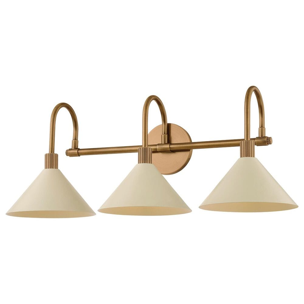 Troy Lighting Jovani 3-Light Bath Vanity in Patina Brass and Soft Sand, , large