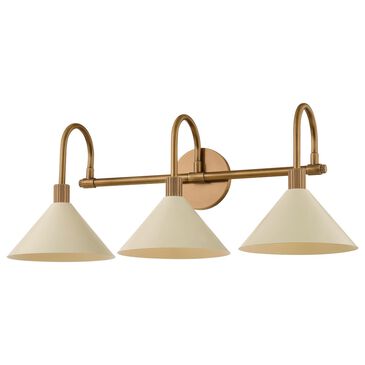 Troy Lighting Jovani 3-Light Bath Vanity in Patina Brass and Soft Sand, , large