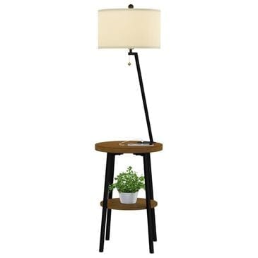 Timberlake Floor Lamp with End Table in Brown and Black, , large