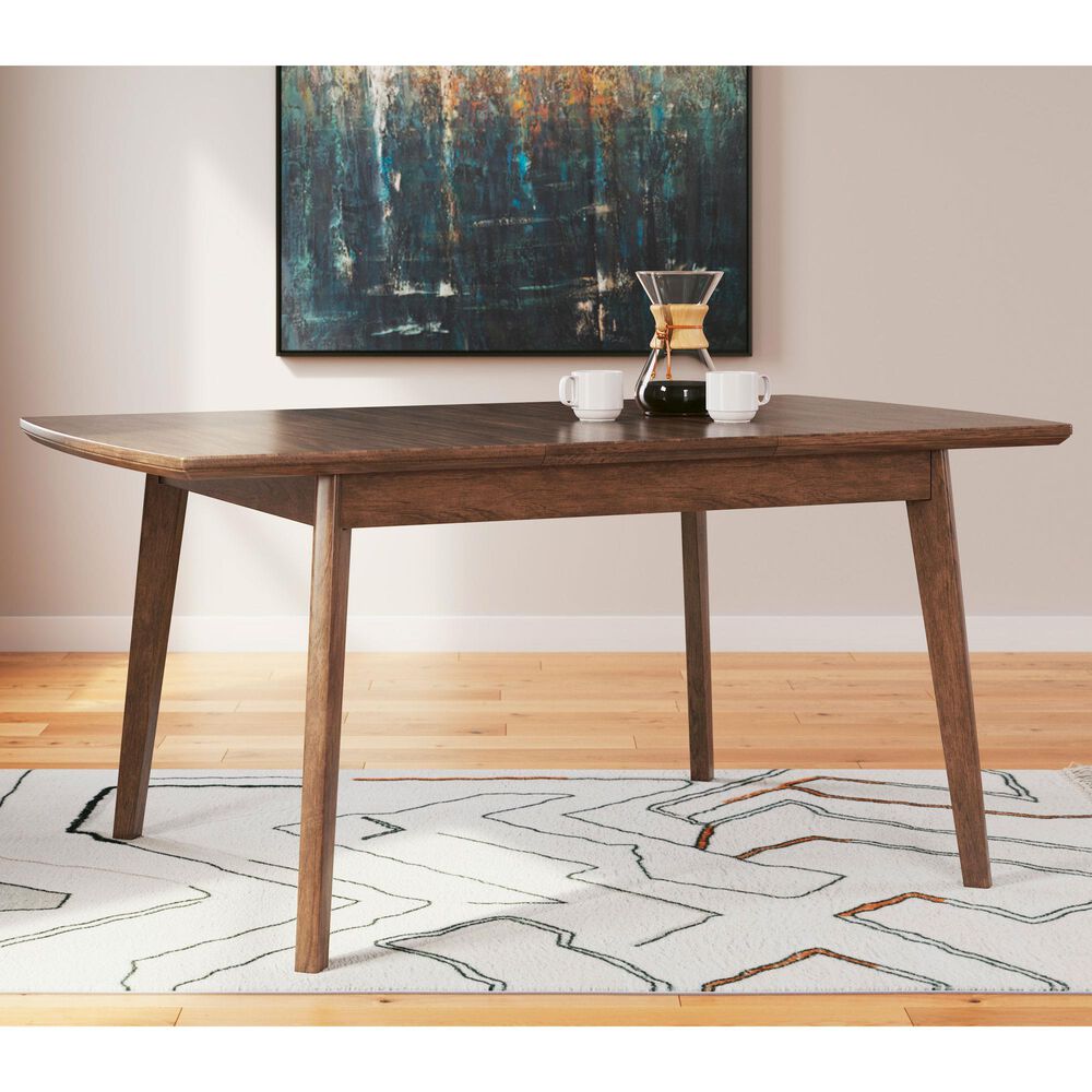 Ashley Lyncott Extension Dining Table in Medium Brown - Table Only, , large