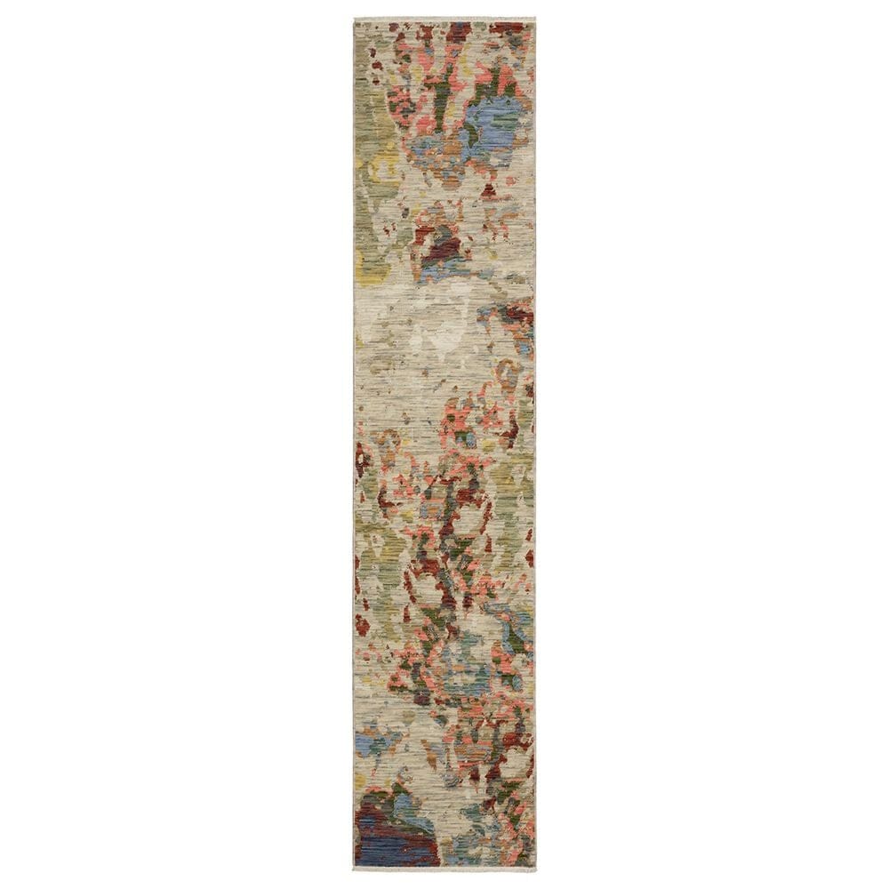 Oriental Weavers Soleri SOL09 2"6" x 12" Beige and Red Runner, , large