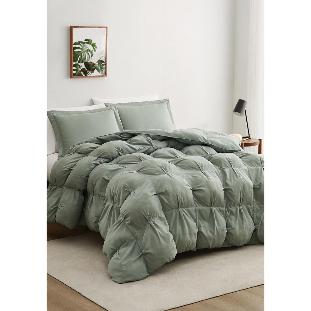 Pem America Cloud Puffer 3-Piece Full/Queen Comforter Set in Green, , large
