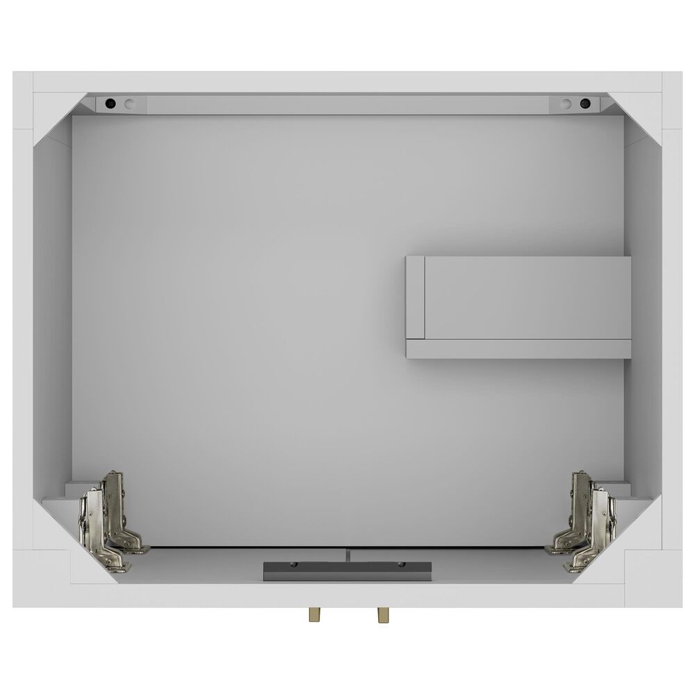 37B Lucerne 24" Single Bathroom Vanity Cabinet in Bright White with Marble Top and Backsplash, , large