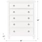New Heritage Design Tamarack 5 Drawer Chest in White, , large