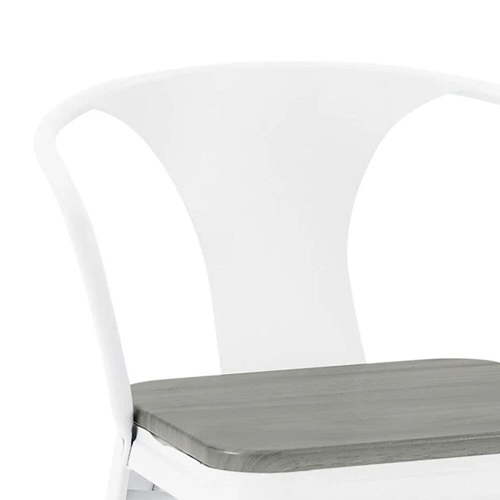Delta Bistro Chair in White and Grey &#40;Set of 2&#41;, , large