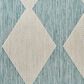 Nourison Positano Geometric Aqua 8" x 10" Indoor/Outdoor Area Rug, , large