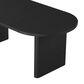GARVEE 63" Oval Dining Table with Wood Base in Black - Table Only, , large
