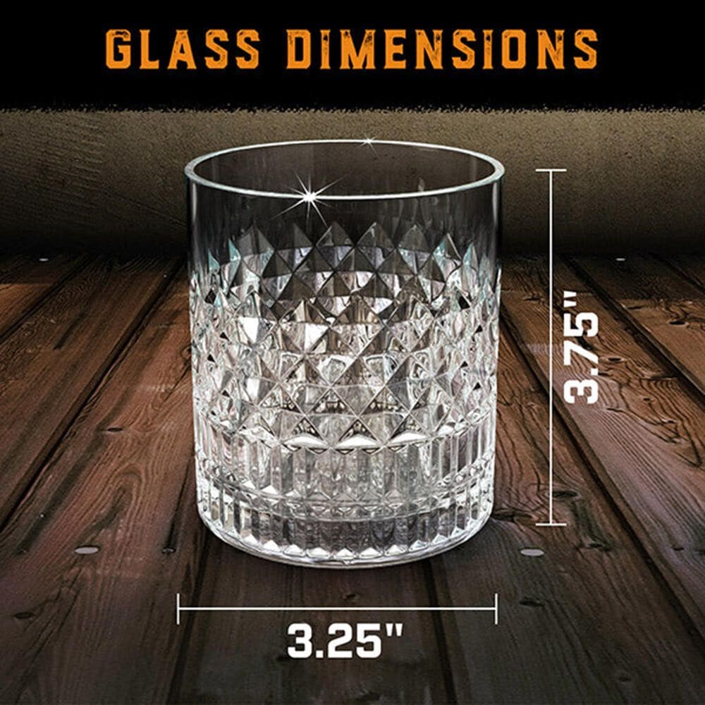 Aged &amp; Charred Signature Whiskey Glasses in Clear (Set of 4), , large