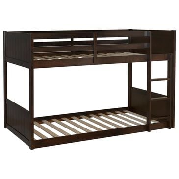 Linden Boulevard Dalton Low Profile Twin Bunk Bed in Espresso, , large