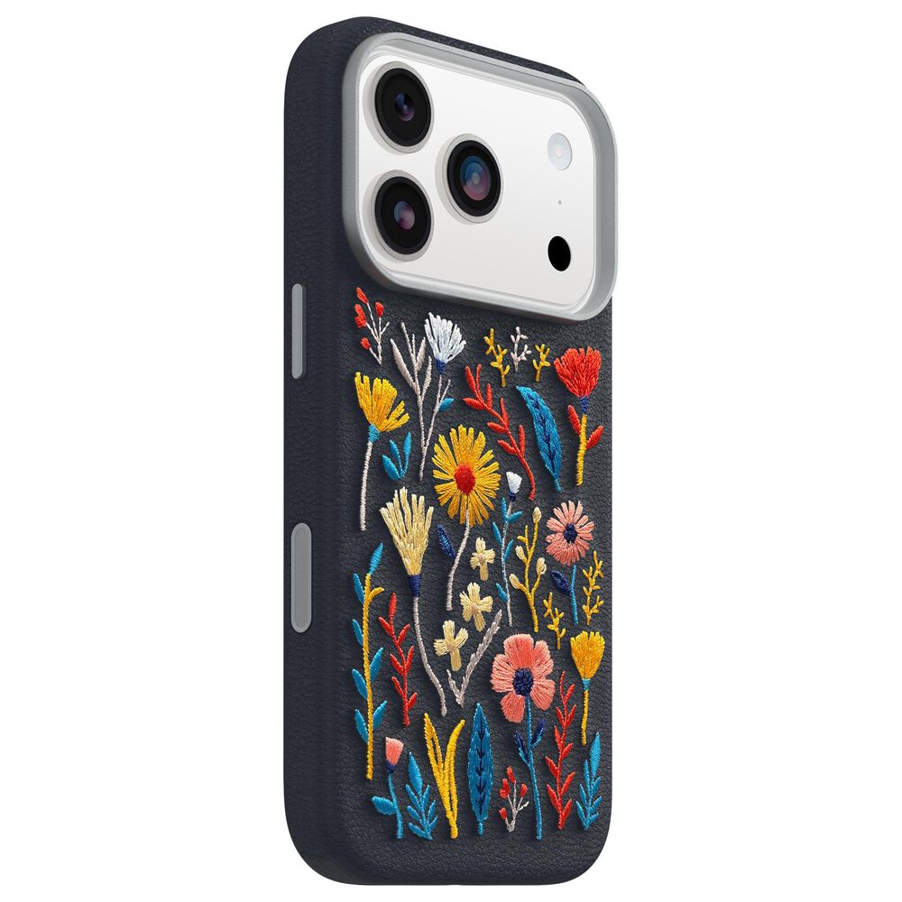 OtterBox Symmetry Cactus Leather Embroidery MagSafe Case for iPhone 17 Pro in Enchanted Garden, , large