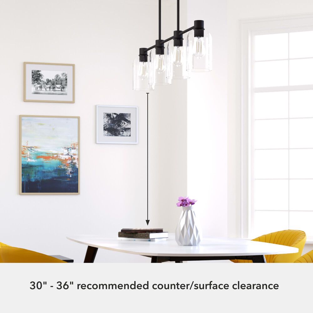 Hunter Lochmeade 4-Light Linear Chandelier in Noble Bronze, , large