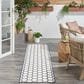Nourison Twist Reversible 2"2" x 8" Navy Indoor/Outdoor Runner, , large