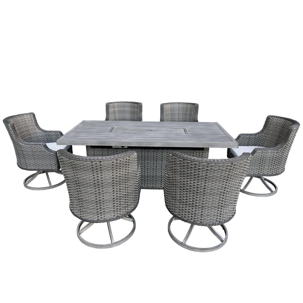 World Source 7-Piece Dining Set in Gray, , large