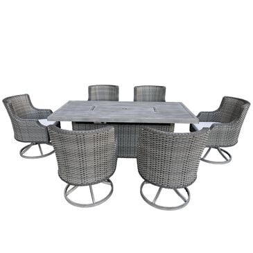 World Source 7-Piece Dining Set in Gray, , large