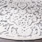 Safavieh Cabana CBN656A 4" Round Ivory and Grey Indoor/Outdoor Area Performance Rug, , large