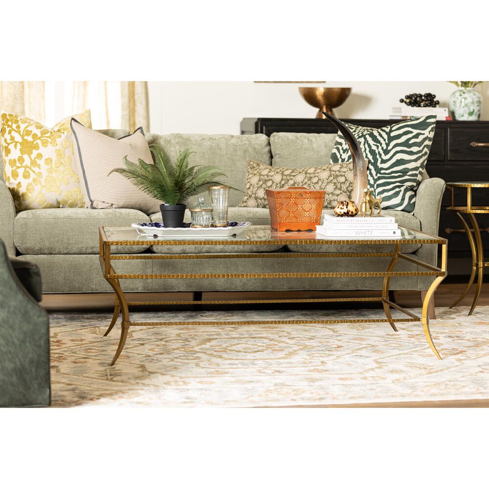 Smith Brothers Stationary Sofa in Green, , large