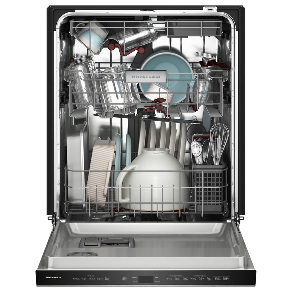 KitchenAid 24&quot; Max Jets Third Rack Dishwasher with Advanced ProDry System, Pocket Handle and Ultra-bright LED Lighting in Black Ore, , large