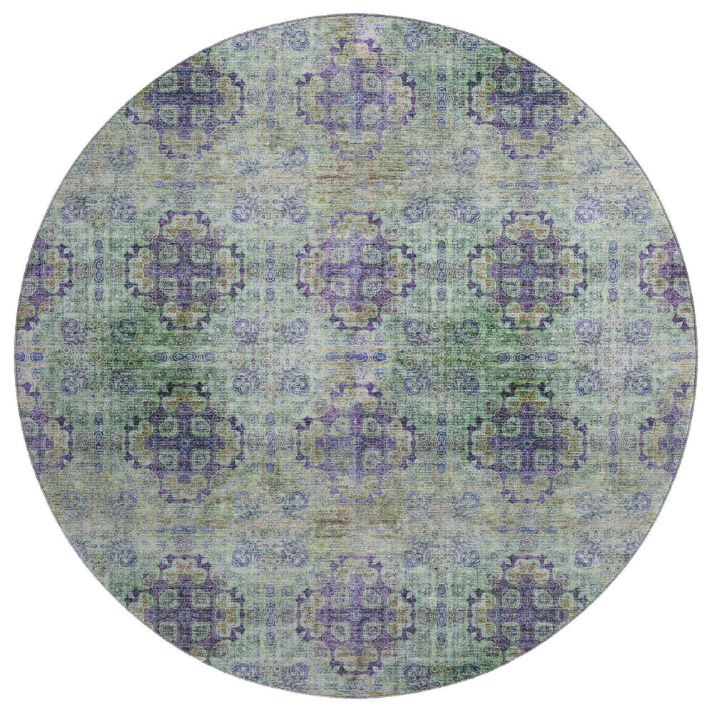 Dalyn Rug Company Trevi 8" Round Purple Area Rug, , large