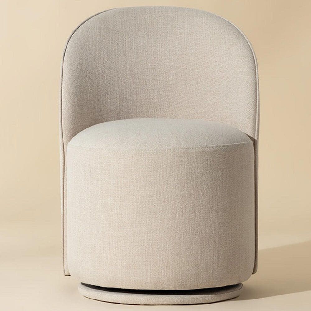 37B Cavoli Swivel Dining Side Chair in Effie Linen, , large