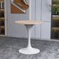 Leisuremod LeisureMod Verve Collection 27 Round Dining Table, White Base with Light Natural Wood MDF Top, , large