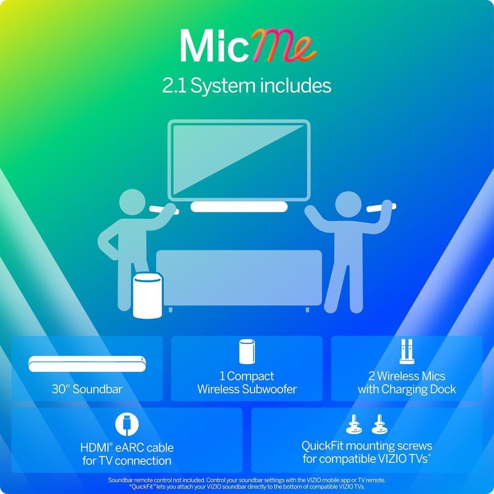 VIZIO MicMe 2.1 Karaoke Soundbar, , large