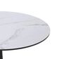 Leisuremod Leisuremod Bristol 40 round dining table Black base with marbled MDF top, , large