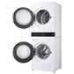 LG 2.4 Cu. Ft. Front Load Washer and 4.2 Cu. Ft. Electric Dryer Stack Laundry in White, , large