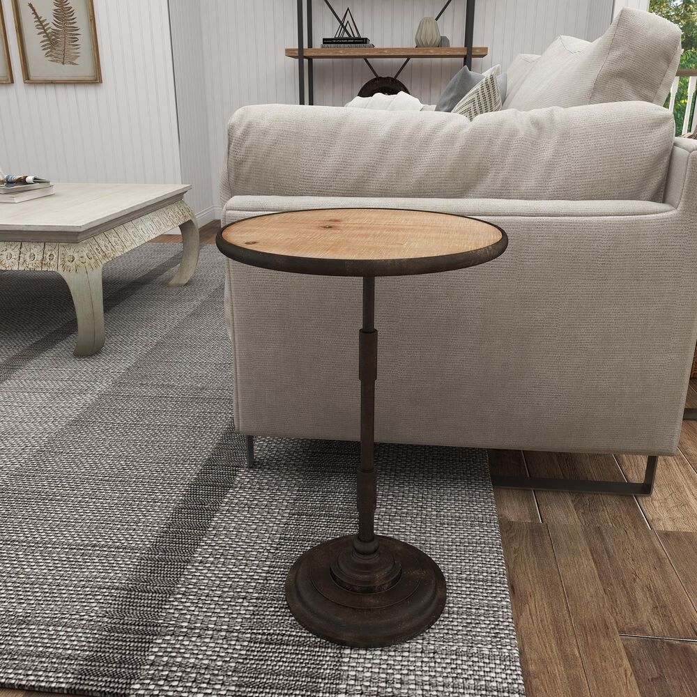 Maple and Jade 25&quot; Accent Table in Dark Brown and Light Brown, , large