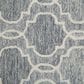Feizy Belfort Geometric 5" x 8" Gray and Ivory Area Rug, , large