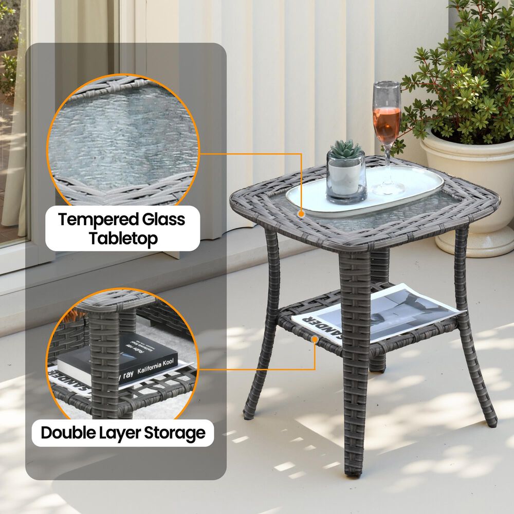 HOMLUX 11-Piece Patio Sectional Set in Beige, , large