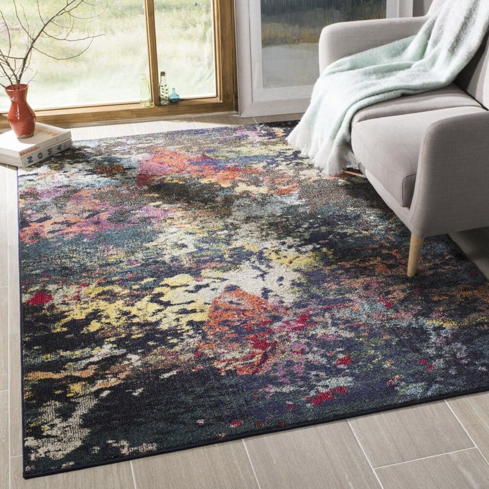 Safavieh Monaco MNC260T 4&#39; x 5&#39;7&quot; Brown and Teal Area Rug, , large