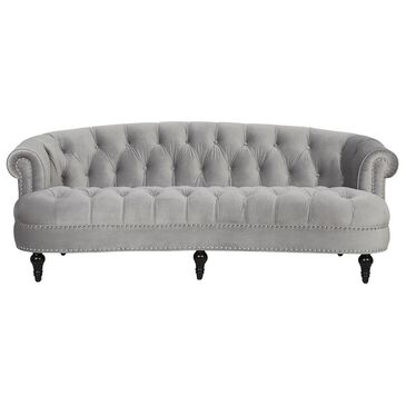 Jennifer Taylor Home La Rosa Chesterfield Tufted Sofa in Opal Grey Velvet, , large