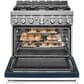 KitchenAid 36" Slide-In Gas True Convection Range with Self-Cleaning in Ink Blue, , large