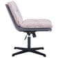 Impressions Vanity Alicia Vanity Chair with Pink Tweed Cushion in Black, , large