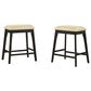 Carolina Chair and Table Mirabelle 25" Counter Stool in Cream/Espresso (Set of 2), , large