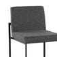 Lumisource Fuji High Back Counter Stool with Charcoal Fabric Cushion in Black (Set of 2), , large