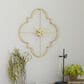 Maple and Jade Open Frame Quatrefoil Decorative Wall Clock in Satin Gold, , large